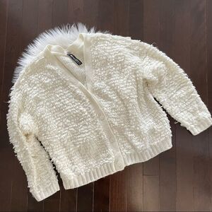 3/30$ Design Lab fuzzy cream cardigan